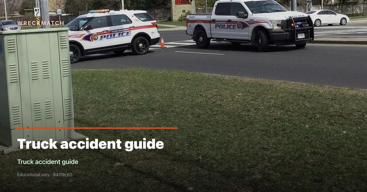 Truck accident legal guide — WreckMatch